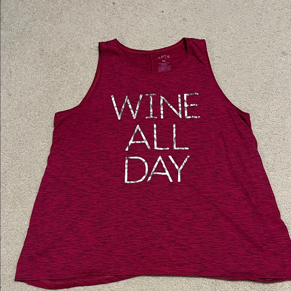 Apt. 9 Women's Burgundy Graphic Tank Top